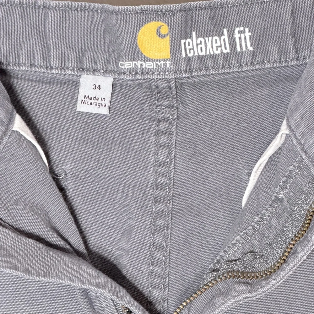 Carhartt Mens Relaxed Fit Canvas Work Shorts Gray Size 34 Utility Carpenter